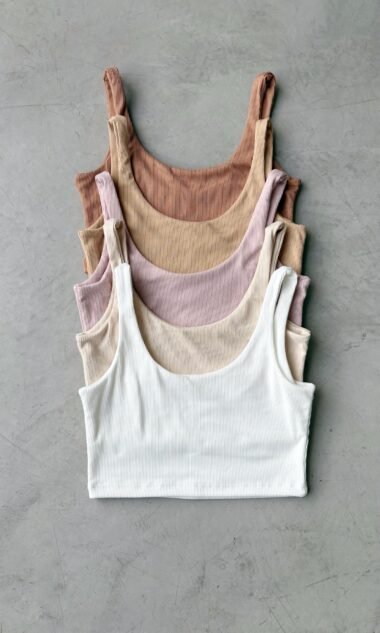 (RBT8) Top Rib Brush Corto Doble Frente y Dorso