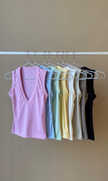 (PMM2) Musculosa Escote V Morley Portofino