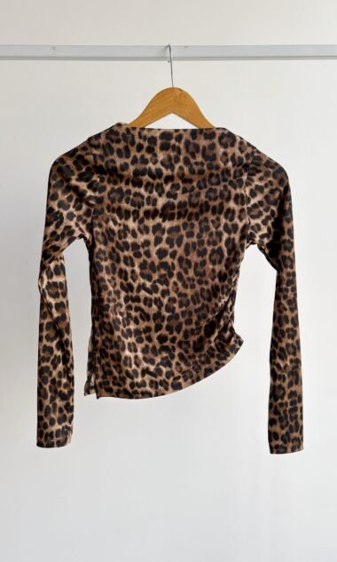 (PACK-MER4) Remera Cuello Labio ML Con Frunces y Tajos Morley Estampado (4u)