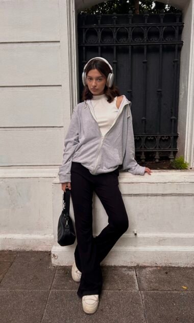 (ARC1) Campera Oversize Boyfriend Con Capucha Rustico