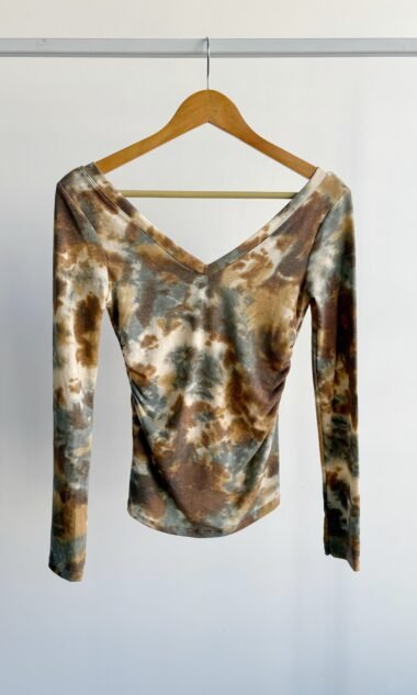 (JER5) Remera Escote V Frente Y Dorso Bremer Fino Jenis