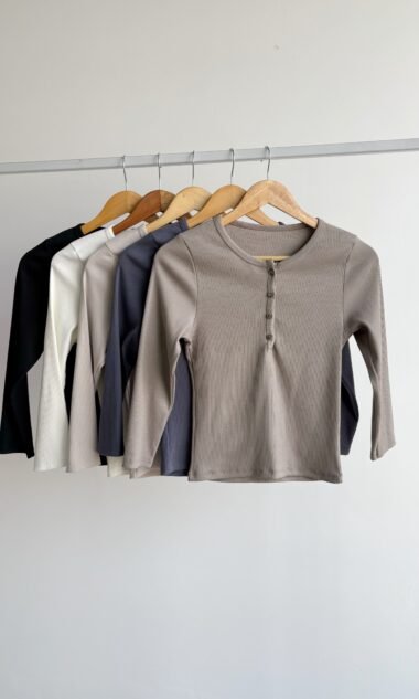(MAR12) Remera Chomba Manga 3/4 Morley Algodon (SS26)