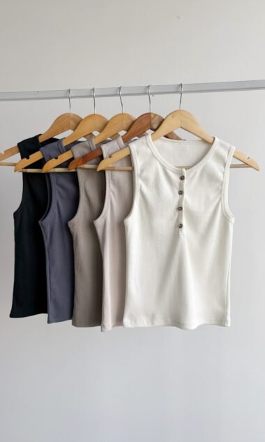 (MAM7) Musculosa Botones Morley Algodón (SS26)