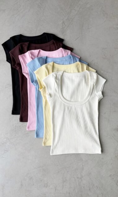 (MAR11-2) Remera Babytee Cuello Abierto Morley Algodon
