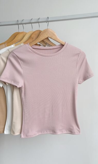 (RBR1) Remera Crop Básica Rib Brush (SS26)