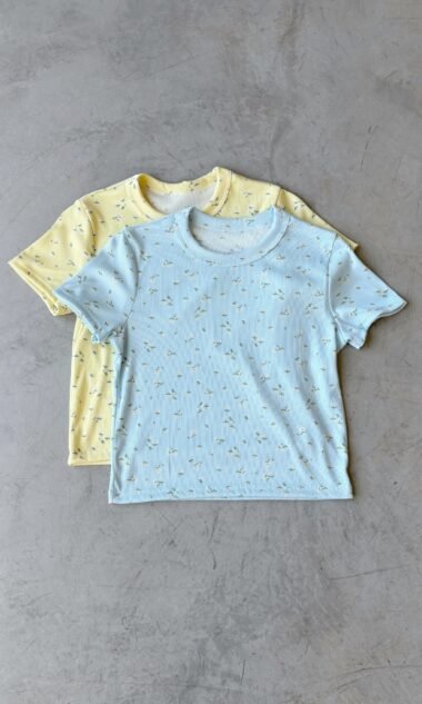 (MFR2) Remera Babytee Manga Corta Cuello Redondo Morley Floreada (SS26)