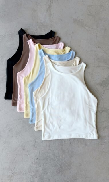 (MS5L) Top Musculosa Doble Delantero Soft (SS26 - colores pasteles)