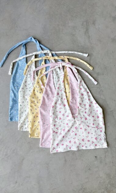 (BFT2) Top Halter Broderie Floreado (SALE Temporada Pasada)