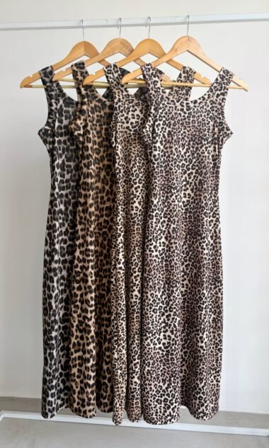 (MEV1) Vestido Largo Morley Estampado Doble Cara Escote U (SS26)