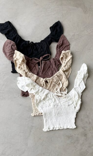 (IM3018) Top Lino Fruncido