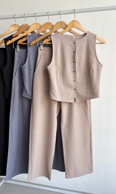 (SS1) Set Sastrero - Chaleco Cuello Redondo