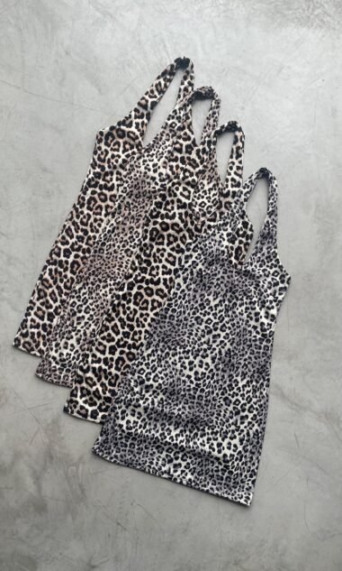 (MEV6) Vestido Morley Estampado Halter Atado