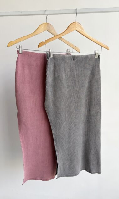 (MAPO1W) Pollera Larga Irregular Morley Algodon Wash