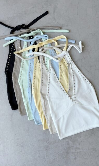 (PMT1T) Top Halter Morley Portofino Tachas (SS26)