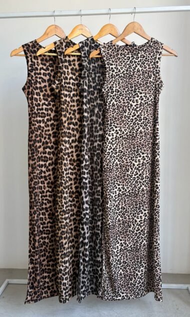 (MEV8) Vestido Largo Morley Estampado Cuello Bote (SS26)