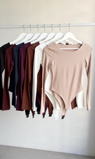 (HBO6) Body Hermes Manga Larga Cuello Redondo