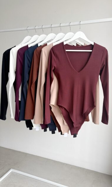 (HBO5-2) Body Hermes Manga Larga Escote en V (FW26)