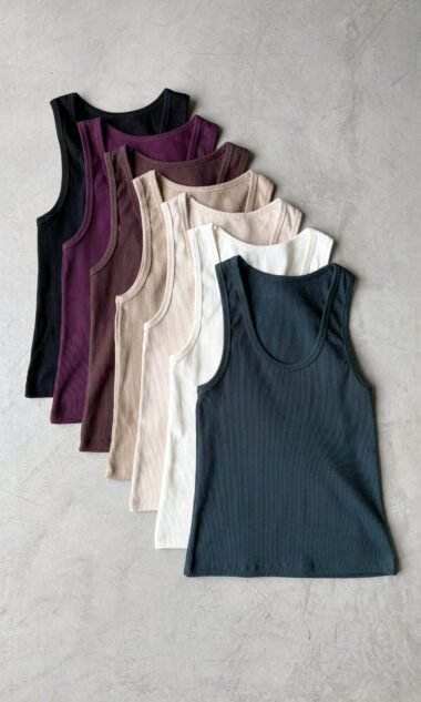 (MAM8) Musculosa Escote U Profundo Morley Algodon