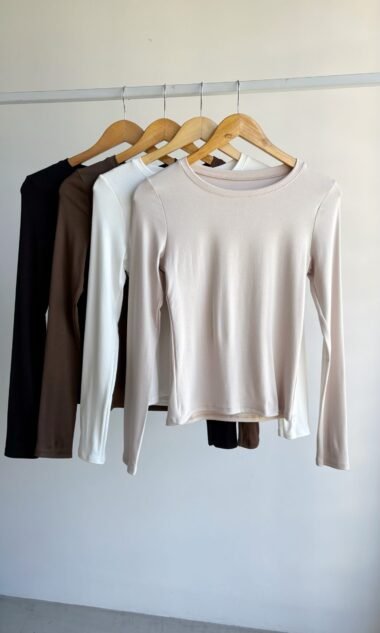 (PACK-HR10) Remera Básica Cuello Redondo ML 4u.