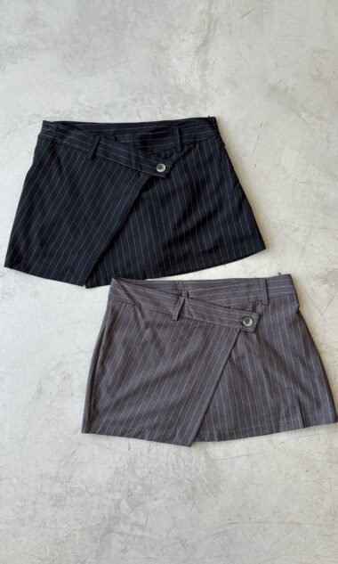 (IM3020) Pollera Mini Cruzada Tiro Bajo Siena (FW26)