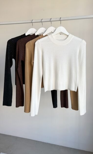 (IM045) Sweater Corto Brillos Porto (FW26)