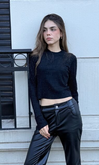 (IM045) Sweater Corto Brillos Porto (FW26)