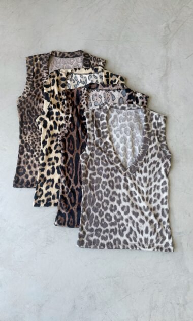 (MEM2) Musculosa Escote V Morley Estampado