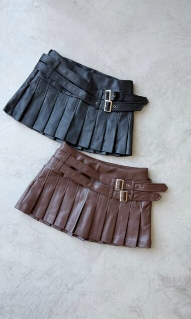 (IM036) Pollera Tableada Eco Doble-Cinto NY (FW26)