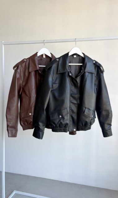 (IM039) Campera Cuero Over Dark (FW26)