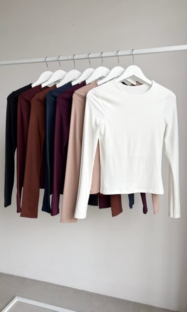 (HR12-2) Remera Básica Cuello Redondo Con Vista ML (FW26)