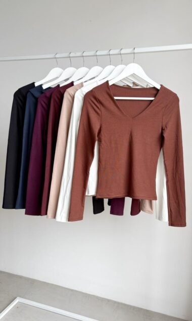 (HR11-2) Remera Escote V con Vista ML (FW26)