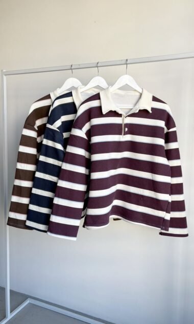 (FRB2) Buzo Polo Friza Rayada (FW26)