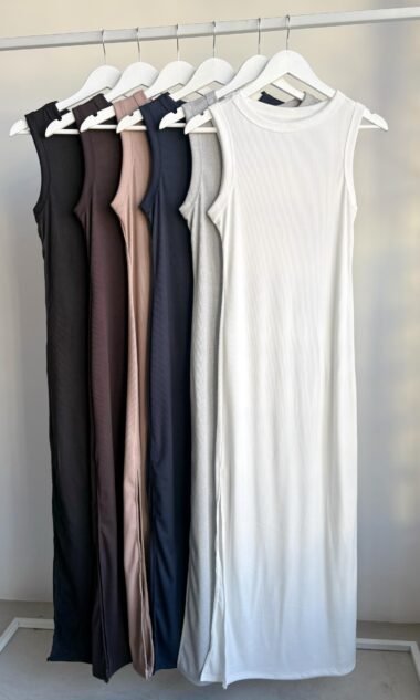 (SMV3) Vestido Morley Soft Cuello Bote Tajo (SS27)