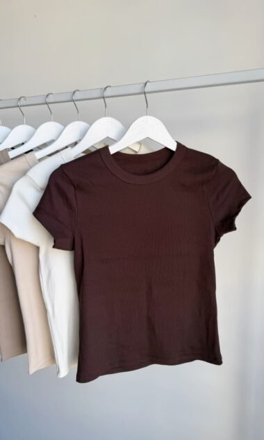 (MAR23) Remera Cuello Redondo Guia Ancha Morley Algodón (SS27)