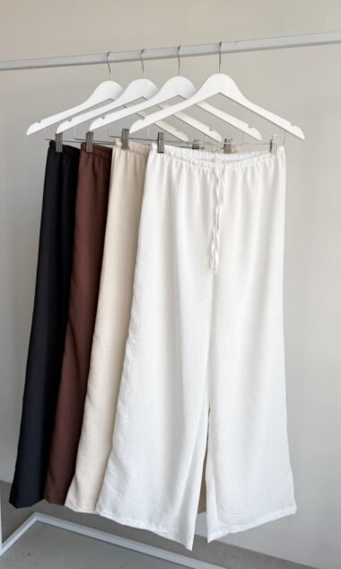 (LP1) Pantalón Simil Lino Ancho Cintura Finita (SS27)