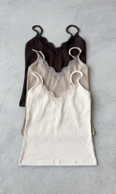 (PMAT1) Musculosa Tirita Puntilla Morley Algodon (SS27)