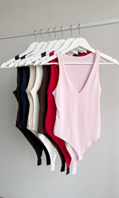 (SMBO2) Body Escote en V Con Vista Modal Soft