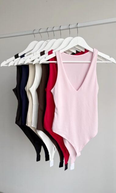 (SMBO2) Body Escote en V Con Vista Modal Soft