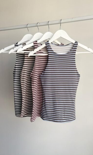 (RST2) Musculosa Larga Doble Delantero Soft Rayado (SS27)