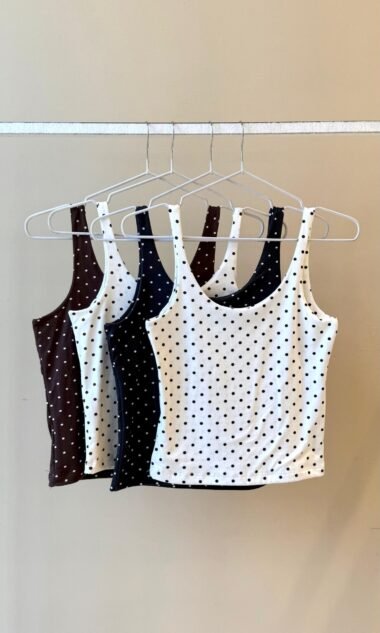 (LST3-C) Musculosa Tiritas Doble Frente y Dorso Soft Lunares Chicos (SS27)