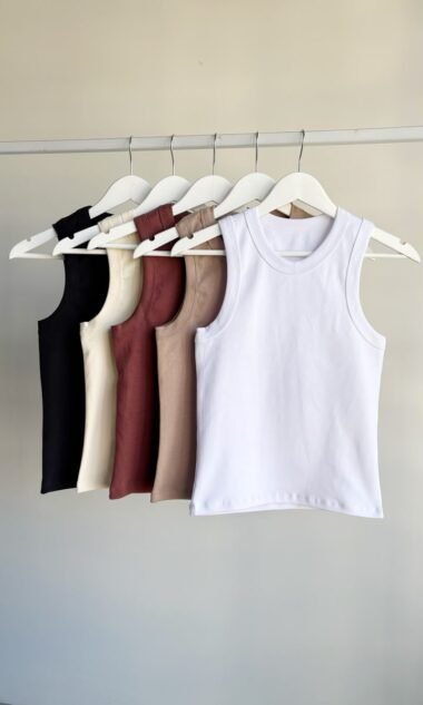 (RAM4) Musculosa Basica Guia Ribb Algodón (SS27)