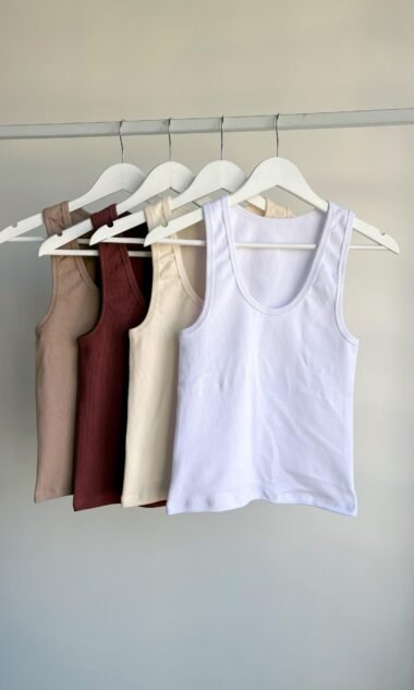 (RAM2) Musculosa Cuello U Ribb Algodon (SS27)