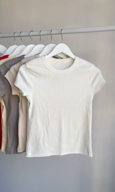 (MAR23-2) Remera Cuello Redondo Guia Ancha Morley Algodón (SS27)