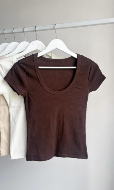 (MAR25-2) Remera Escote U Guia Ancha Morley Algodon (SS27)