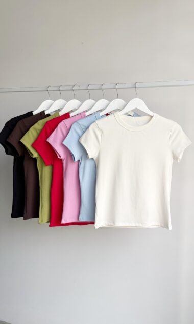 (HR23-2) Remera Basica Guia Ancha Cuello Redondo (Nuevos Colores)
