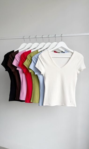 (HR18-2) Remera Escote V Con Vista Hermes (Nuevos Colores)